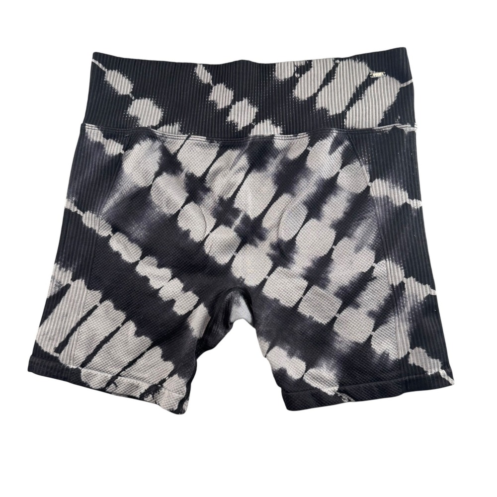 Pink Active Victorias Secret Tie Dye Seamless Biker Shorts Black Gray Medium
